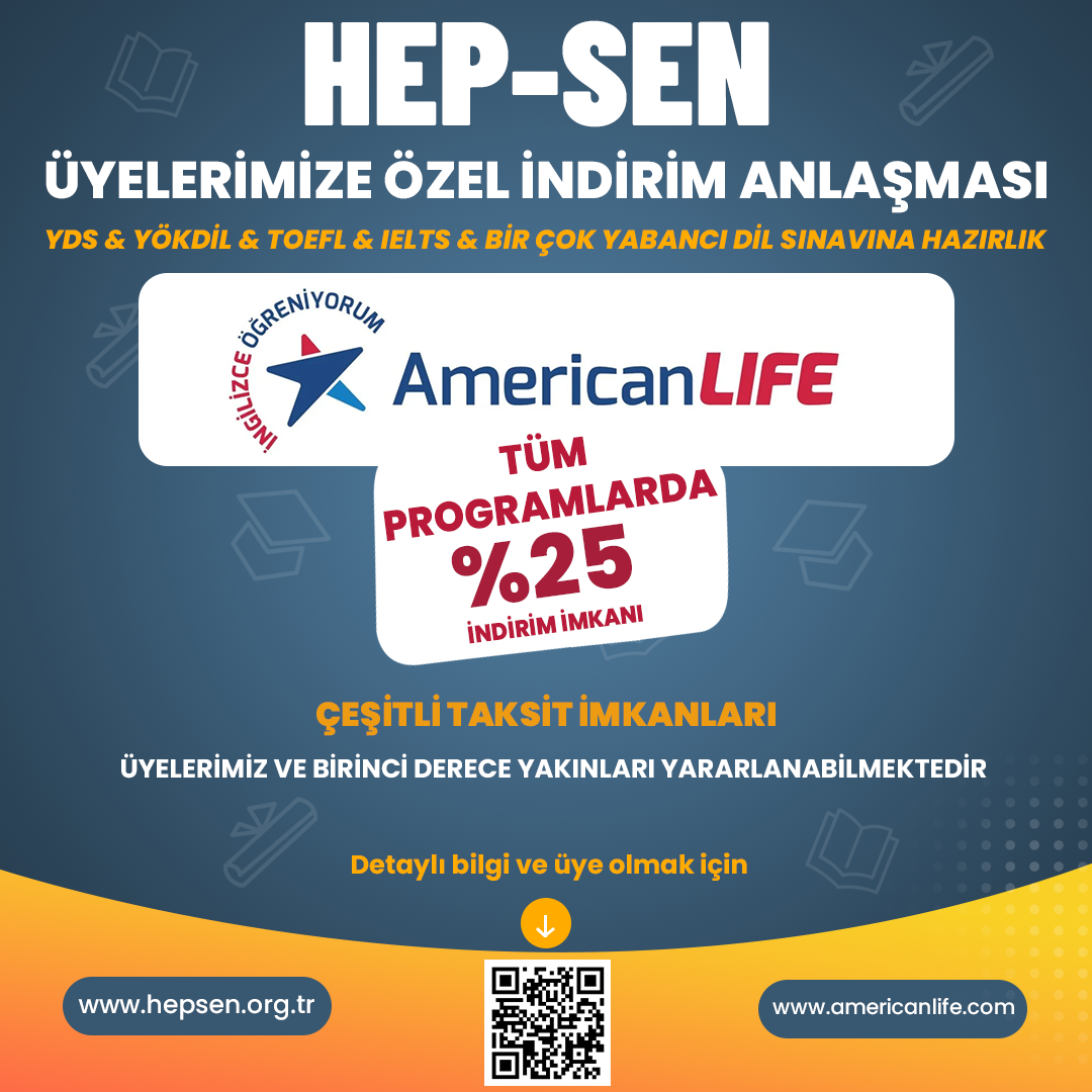 American Life üyelerimize özel %25 İndirim imkanı