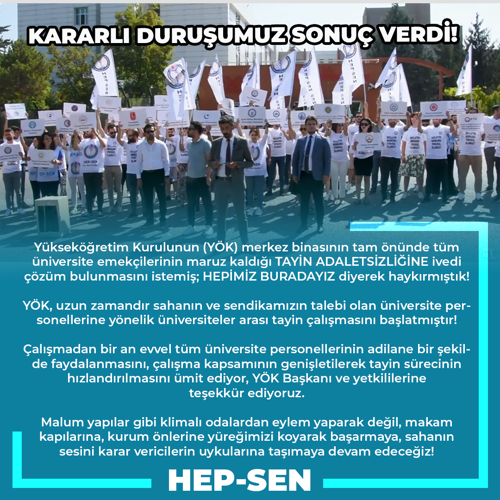 Üniversitelerde memur kadrosu ile görev yapan çalışanların atanma taleplerinin karşılanması hakkında